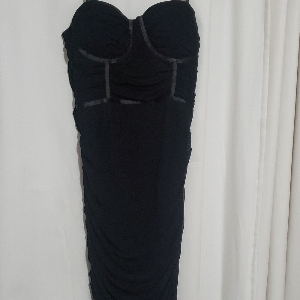 Black midi dress